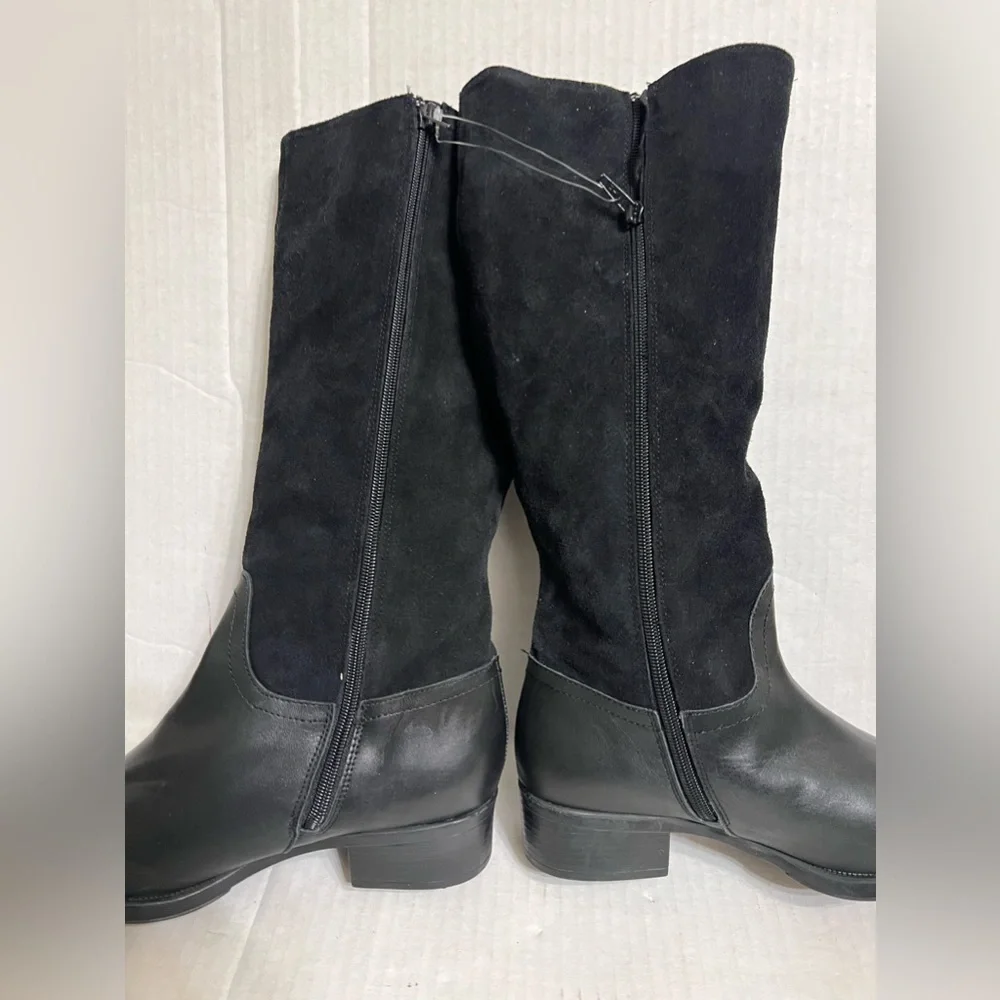 HELENE ROUGE Made In Spain Suede Tall Shaft Boots - Picture 10 of 16